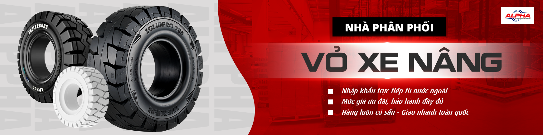 Vỏ xe nâng Alpha